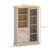Вітрина низька 1D1W1S Idello Mebel Bos