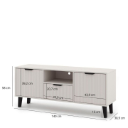 ТВ тумба 2D1S Borg Duo кашемір Mebel Bos