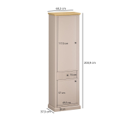 Пенал 2D1S L Idello Mebel Bos