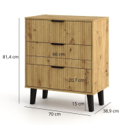 Комод 3S Borg Duo дуб артізан Mebel Bos