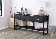 Консоль с ящиками черный L-145 Loft Design