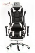 Крісло Extreme Race black-white with footrest Special4You