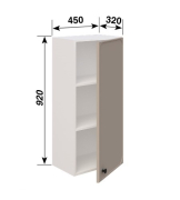 Шафка верхня В45 L/R (h-920) кухня Сью Світ Меблів