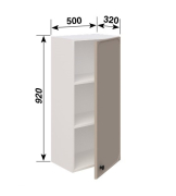 Шафка верхня В50 L/R (h-920) кухня Сью Світ Меблів