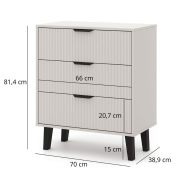 Комод 3S Borg Duo кашемір Mebel Bos