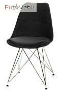 Стілець Milan Soft Chrom ML Оксамит чорний В-4 Onder Mebli