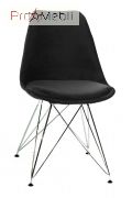 Стілець Milan Soft Chrom ML Оксамит чорний В-4 Onder Mebli