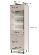 Вітрина висока 1D1W Evo Mebel Bos