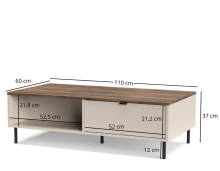 Журнальний столик 2S/110 Evo Mebel Bos