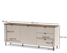 Комод 2D3S Evo Mebel Bos
