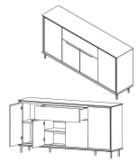 Комод KOM4D1S Хілс Gerbor