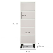 Комод 5S/40 Borg білий / кашемір Mebel Bos