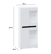 Вітрина висока 2Д Ск Б’янко Світ Меблів