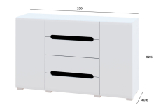 Комод 2Д4Ш Бьянко Світ Меблів