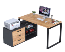 Письменный стол угловой Open Office NDT-3S-135 антрацит Loft Design