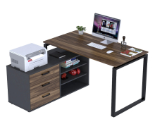 Письменный стол угловой Open Office NDT-3S-135 антрацит Loft Design