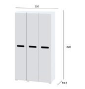 Шафа 3Д Б’янко Світ Меблів