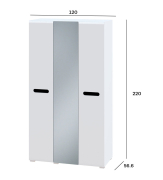 Шафа 3ДЗ Б’янко Світ Меблів