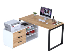 Письменный стол угловой Open Office NDT-3S-135 белый Loft Design