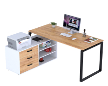 Письмовий стіл кутовий Open Office NDT-3S-160 білий Loft Design