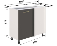 Тумба нижня Н100 L/R кухня Ліона Світ Меблів