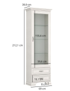 Витрина 1W2S Tiffany II Mebel Bos