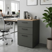 Тумба офісна WS-750-2SM-1B Work Space антрацит Loft Design