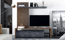 Стінка Нео II дуб ліворно / бетон темний Gerbor