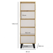 Комод 5S/40 Borg дуб артізан / кашемір Mebel Bos