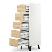 Комод 5S/40 Borg білий / дуб артізан Mebel Bos