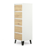 Комод 5S/40 Borg білий / дуб артізан Mebel Bos
