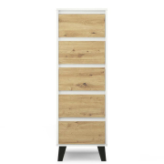 Комод 5S/40 Borg білий / дуб артізан Mebel Bos
