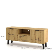 ТВ тумба 2D1S Borg Duo дуб артізан Mebel Bos