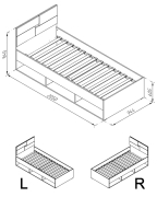 Ліжко 1-сп Маріо Світ Меблів
