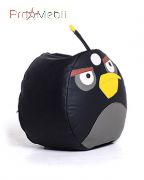 Пуфік Птах чорний середній Poparada