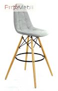 Стілець барний Alex Bar Шеніл сірий G-102 Onder Mebli