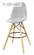 Стілець барний Alex Bar Шеніл сірий G-102 Onder Mebli