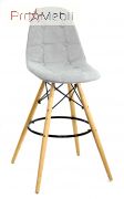 Стілець барний Alex Bar Шеніл сірий G-102 Onder Mebli