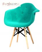 Стул Leon XXL Шерсть бирюзовый W-18 Onder Mebli