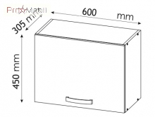 Шафка верхня В60/450 кухня Шарлотта ДСП Сокме