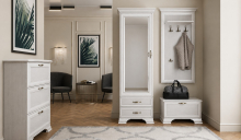 Пенал з дзеркалом 1D2S Tiffany II Mebel Bos