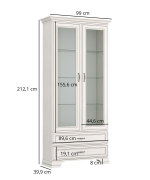 Вітрина 2W2S Tiffany II Mebel Bos