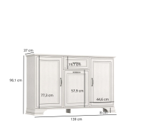 Комод 3D1S Tiffany II Mebel Bos