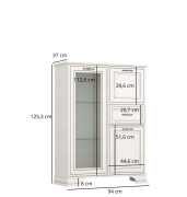 Буфет-вітрина 1D1W1S1B Tiffany II Mebel Bos