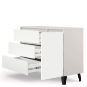 Комод 1D3S Borg кашемір / білий Mebel Bos
