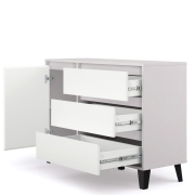 Комод 1D3S Borg кашемір / білий Mebel Bos