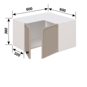 Антресоль А60x60 L/R (320) прямий кут кухня Сью Світ Меблів