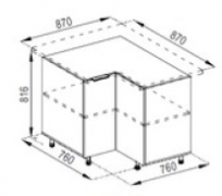 Тумба нижня Н87x87 кухня Мілана Світ Меблів