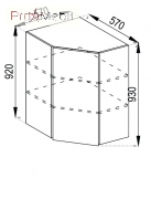 Шафка верхня В57x57 (h-920) кухня Софі ДСП Світ Меблів