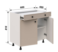 Тумба нижня Н60ДШ Lux кухня Сью Світ Меблів